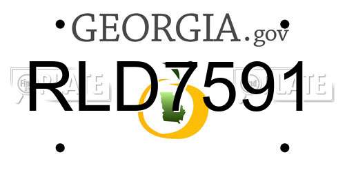 RLD7591 Georgia License Plate