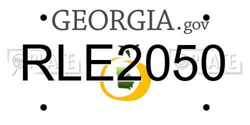 RLE2050 Georgia License Plate