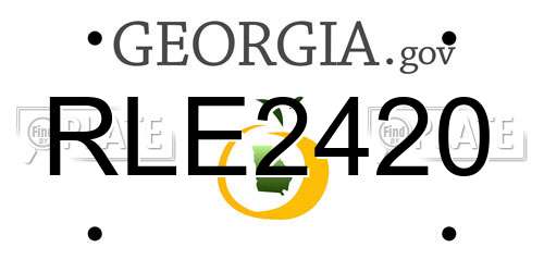 RLE2420 Georgia License Plate