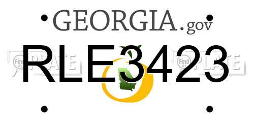 RLE3423 Georgia License Plate