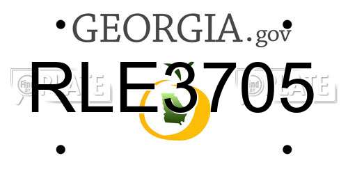 RLE3705 Georgia License Plate