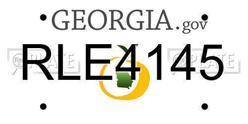 RLE4145 Georgia License Plate