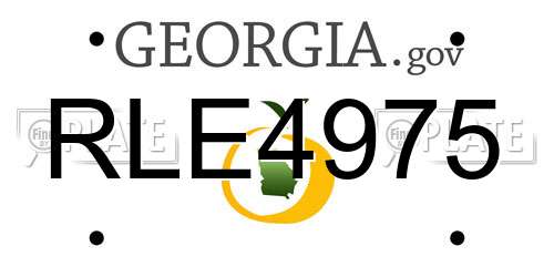 RLE4975 Georgia License Plate