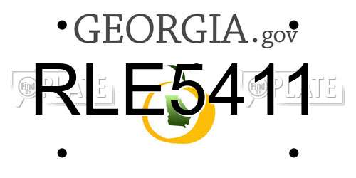 RLE5411 Georgia License Plate