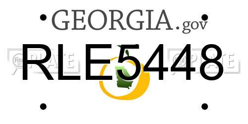 RLE5448 Georgia License Plate