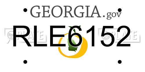RLE6152 Georgia License Plate
