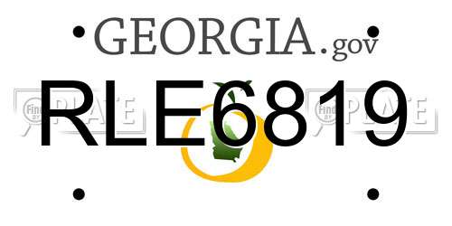 RLE6819 Georgia License Plate