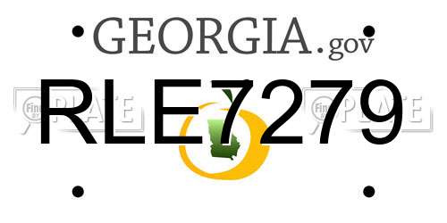 RLE7279 Georgia License Plate