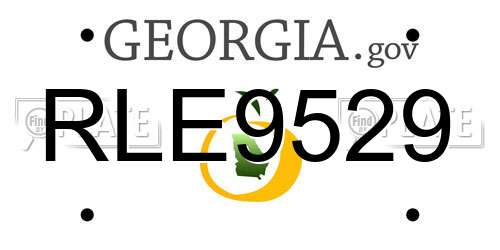 RLE9529 Georgia License Plate
