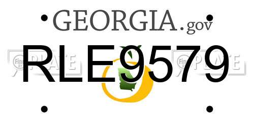 RLE9579 Georgia License Plate