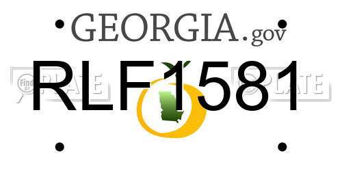 RLF1581 Georgia License Plate