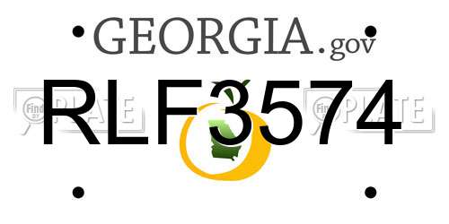 RLF3574 Georgia License Plate