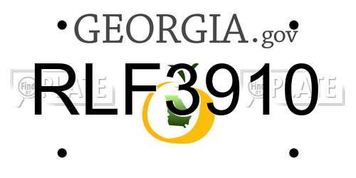 RLF3910 Georgia License Plate