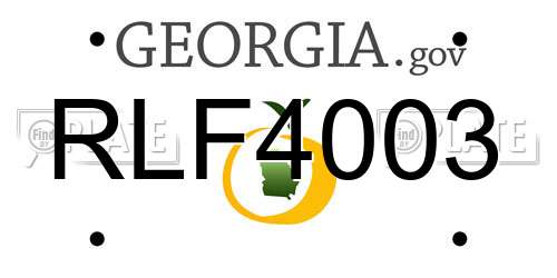 RLF4003 Georgia License Plate