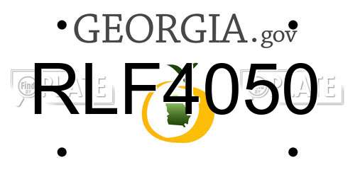 RLF4050 Georgia License Plate