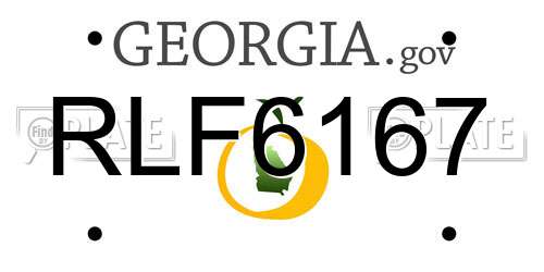 RLF6167 Georgia License Plate