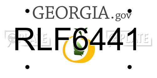 RLF6441 Georgia License Plate