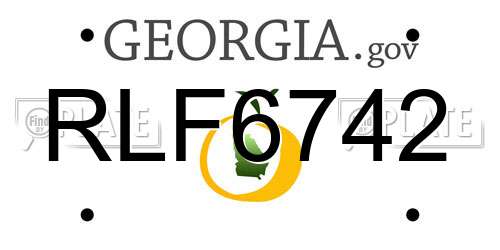 RLF6742 Georgia License Plate