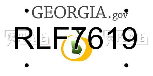 RLF7619 Georgia License Plate