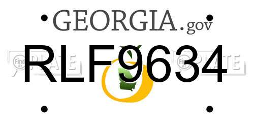 RLF9634 Georgia License Plate