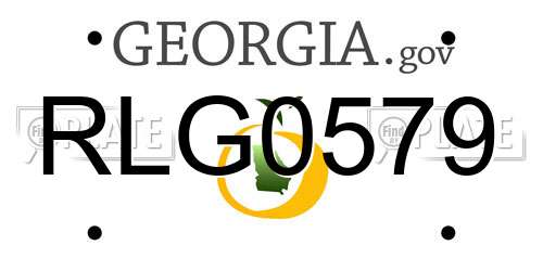 RLG0579 Georgia License Plate
