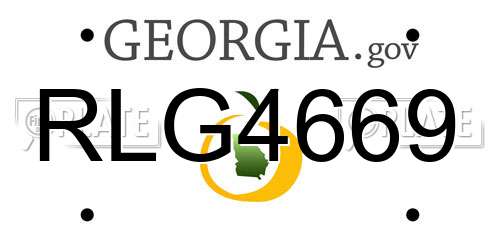 RLG4669 Georgia License Plate