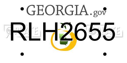 RLH2655 Georgia License Plate