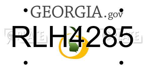 RLH4285 Georgia License Plate