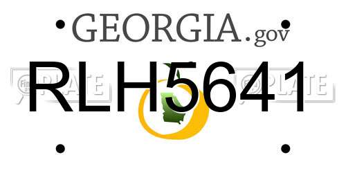 RLH5641 Georgia License Plate
