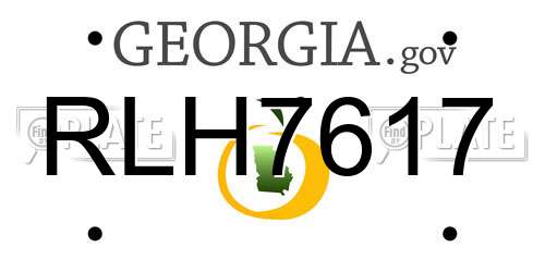 RLH7617 Georgia License Plate