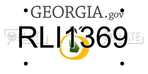 RLI1369 Georgia License Plate