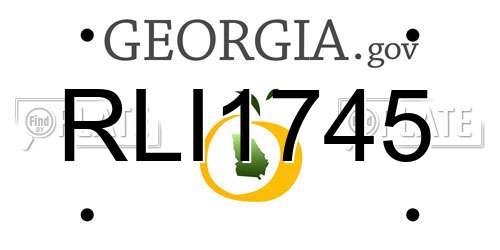 RLI1745 Georgia License Plate
