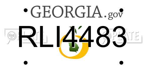 RLI4483 Georgia License Plate