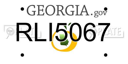 RLI5067 Georgia License Plate