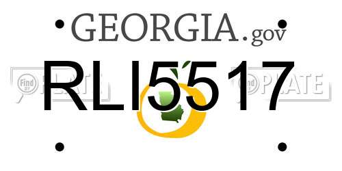 RLI5517 Georgia License Plate