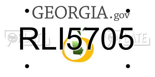 RLI5705 Georgia License Plate