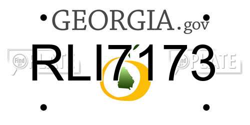 RLI7173 Georgia License Plate