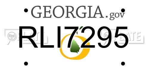 RLI7295 Georgia License Plate