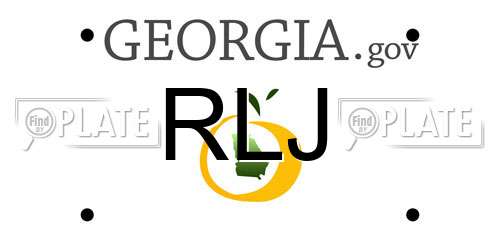 RLJ Georgia License Plate