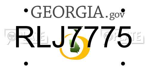RLJ7775 Georgia License Plate