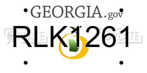 RLK1261 Georgia License Plate