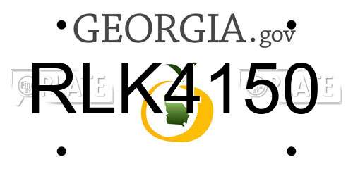 RLK4150 Georgia License Plate