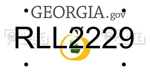 RLL2229 Georgia License Plate