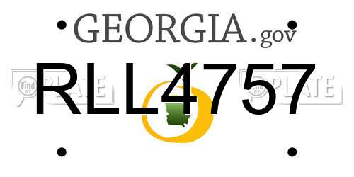 RLL4757 Georgia License Plate