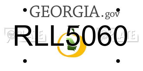 RLL5060 Georgia License Plate