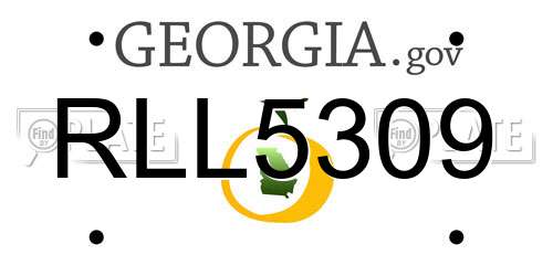 RLL5309 Georgia License Plate