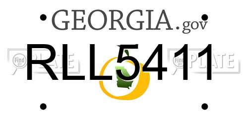 RLL5411 Georgia License Plate