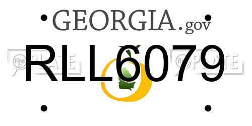 RLL6079 Georgia License Plate