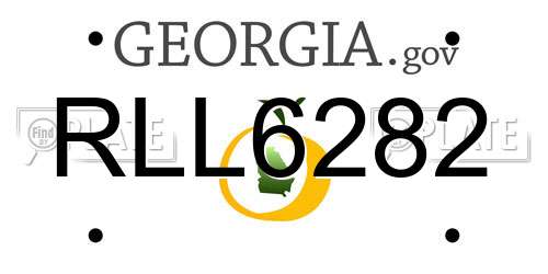 RLL6282 Georgia License Plate
