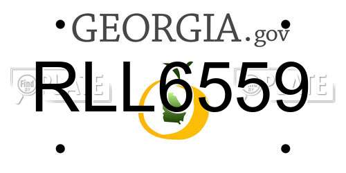 RLL6559 Georgia License Plate